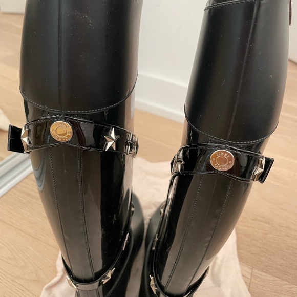 Auth Jimmy Choo Rainboots Size 36 Embellished Signature Stars - Picture 6 of 7